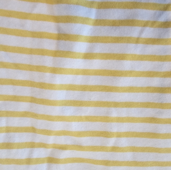 Croft & Barrow Women’s Yellow White Stripe Cotton T-Shirt XXL Short Sleeve - Picture 2 of 8